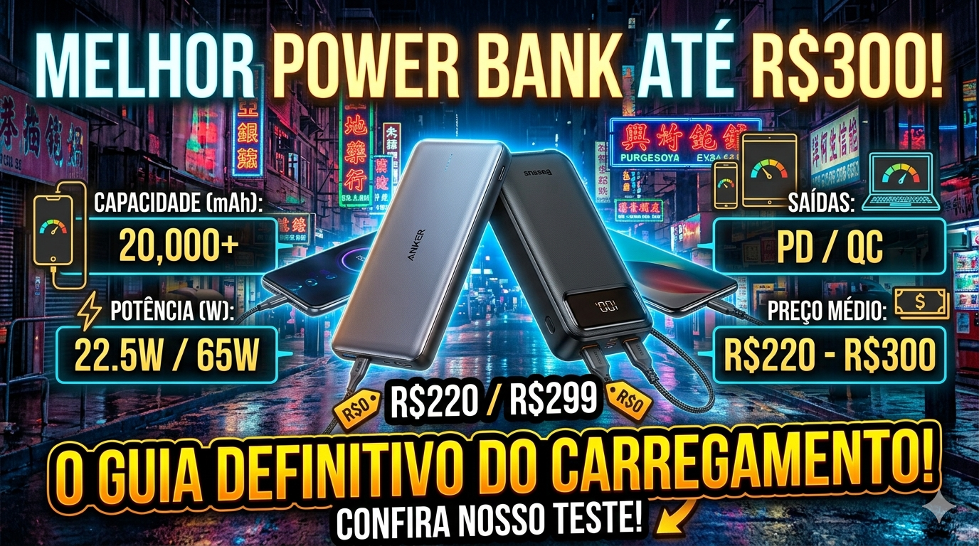 Melhor power bank até R$ 300
