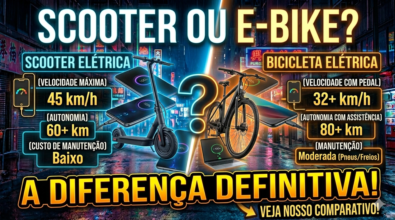 Scooter ou bicicleta elétrica